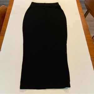 Bryn Walker French Terry Knit Midi Skirt Black XS Siro Rayon Minimalist